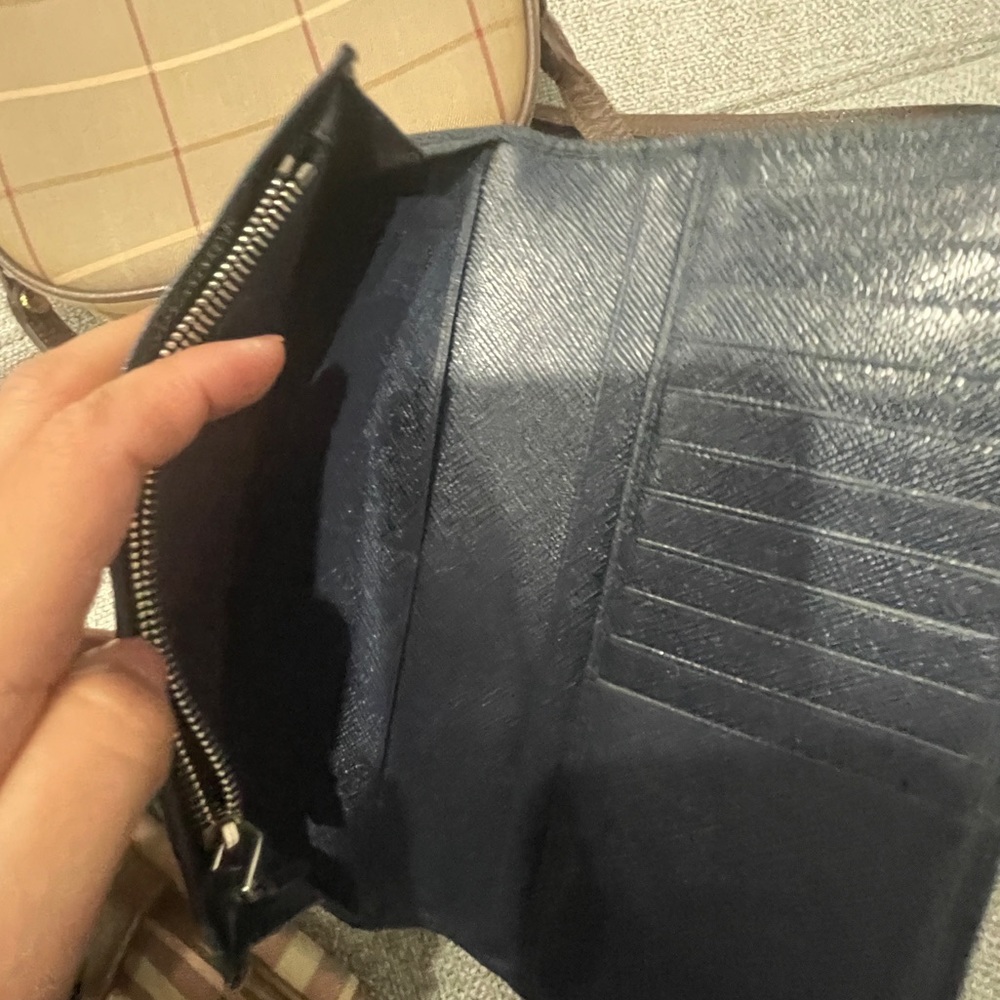 Authentic PRADA Men's Saffiano Leather Bi-Fold Long Wallet- Black - Picture 7 of 14
